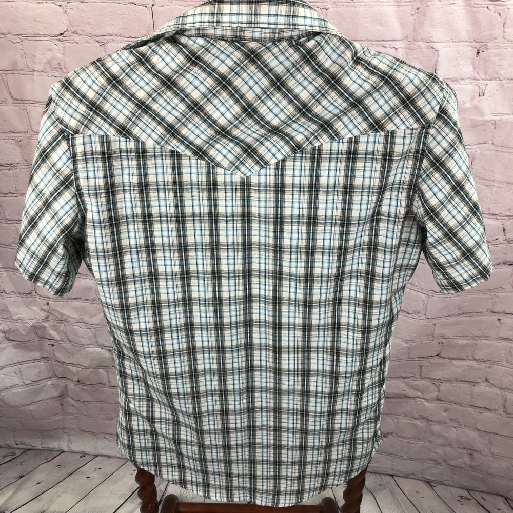 🛍️🛍️SOLD Men's Wrangler pearl snap western shirt sz small - Picture 5 of 6